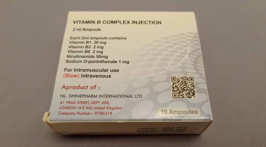 a box of vitamin b complex injections